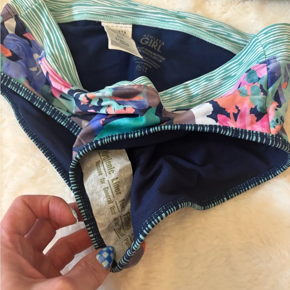 NEW Athleta Girl Striped Bikini Bottom - Picture 3 of 4